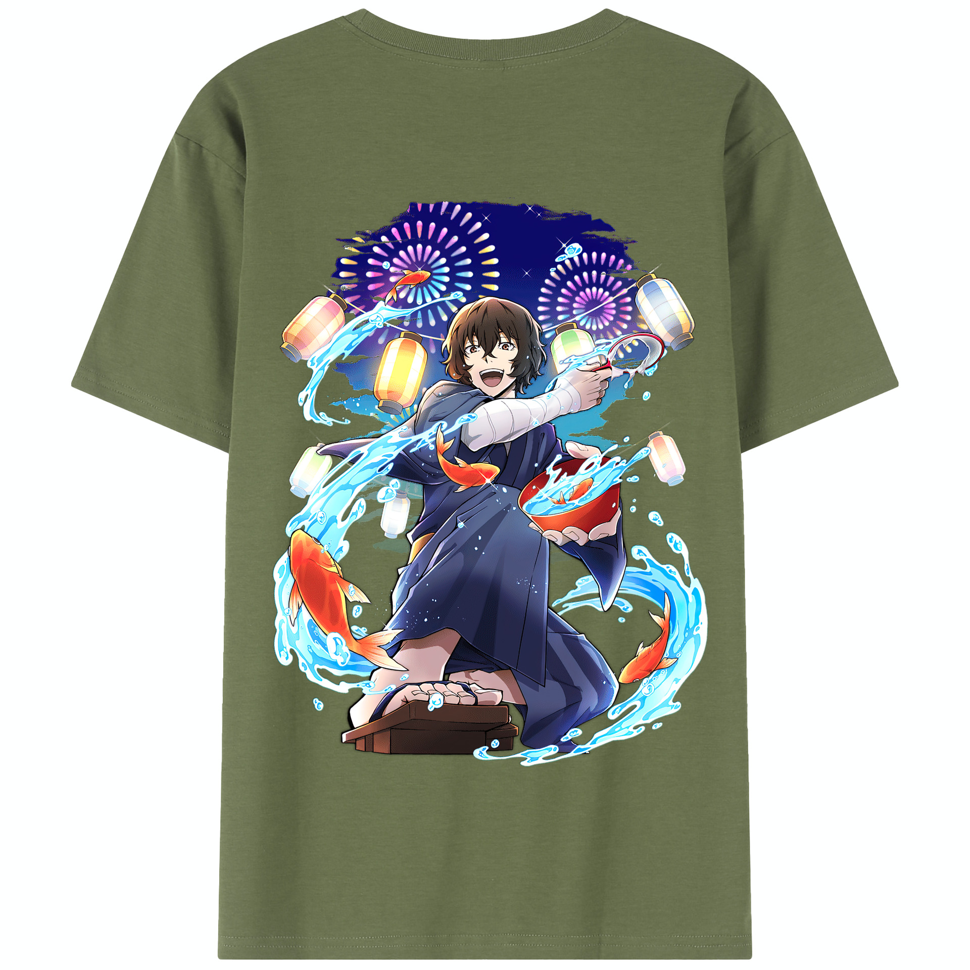 （画像用） 文豪ストレイドッグス Bungo Stray Dogs 綿100％半袖Tシャツ（背面プリント）